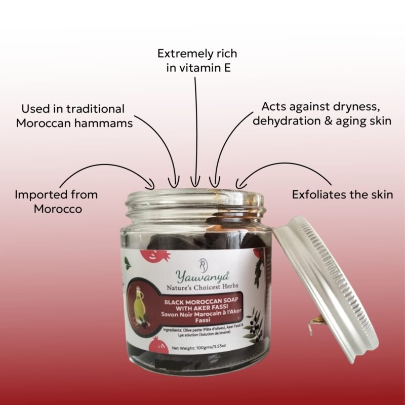 Black Moroccan Beldi Soap With Aker Fassi - Image 2