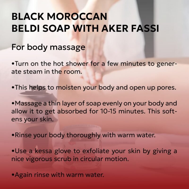 Black Moroccan Beldi Soap With Aker Fassi - Image 4