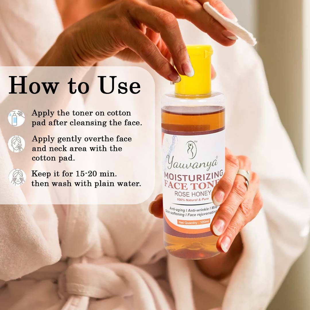 Yauvanya Rose Honey Face Toner 100ml | Anti-Aging & Skin Rejuvenating - Image 4