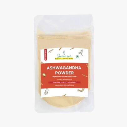 Yauvanya Ashwagandha Powder 50gm & 75gm | Pure Root Extract | Boosts Muscle Strength & Improves Sleep
