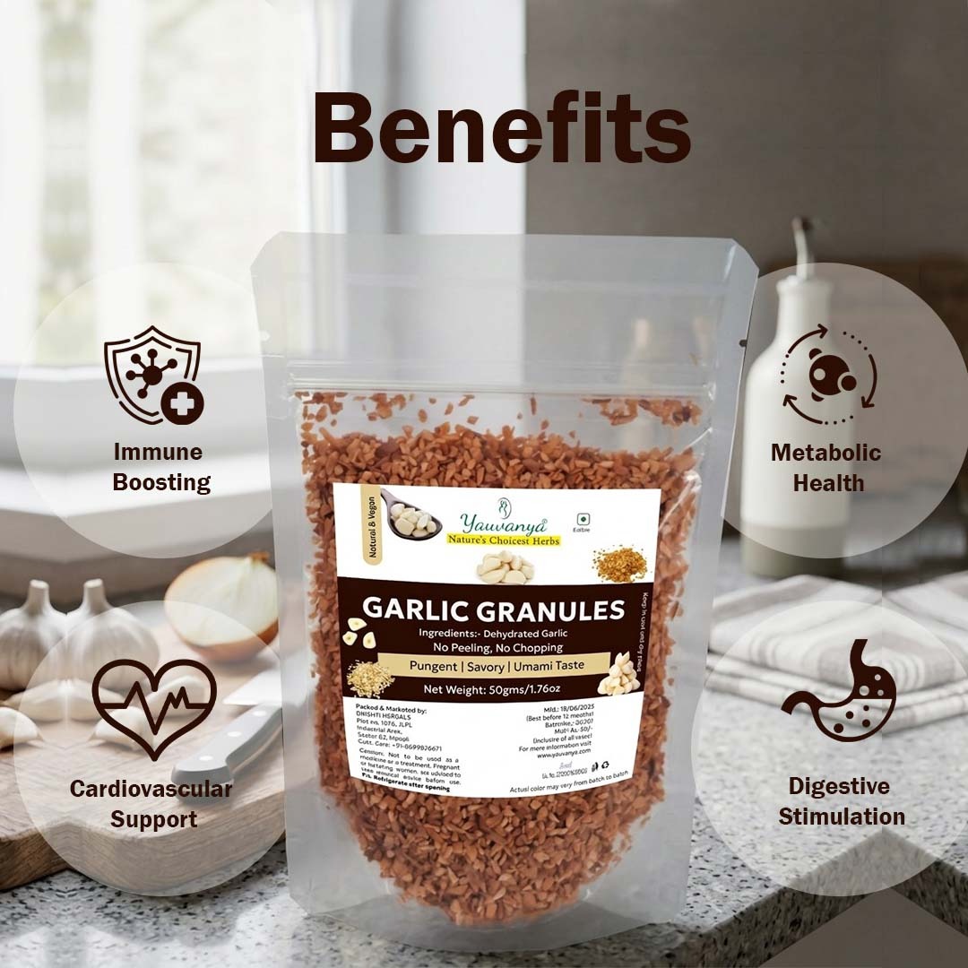 Yauvanya Garlic Granules 50g – No Peeling, No Chopping - Image 3