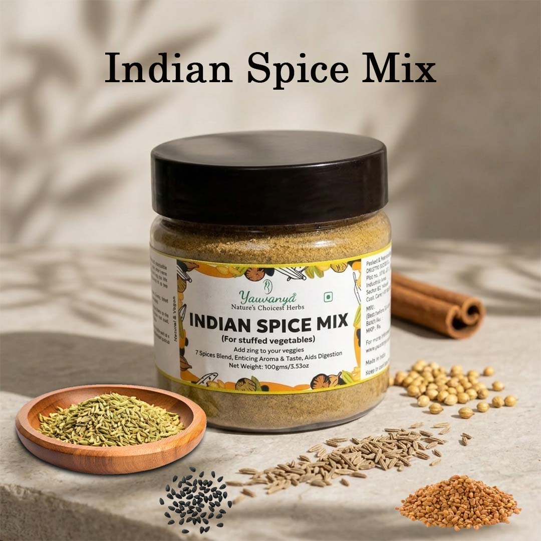 Yauvanya Indian Spice Mix for Stuffed Vegetables and Meat | Bharwa Sabzi Masala - 100 gms | Vegan - Image 2