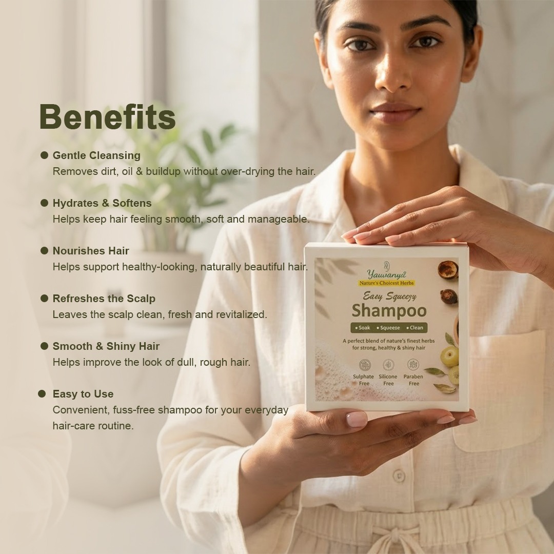 Yauvanya Easy Squeezy Herbal Shampoo – Amla, Reetha & Shikakai Hair Cleanser - Image 4